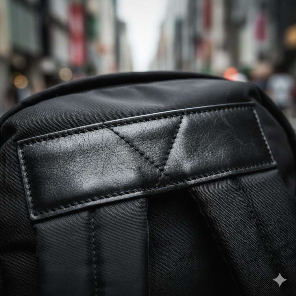 コムデギャルソンリュックのレザー補強と耐久性