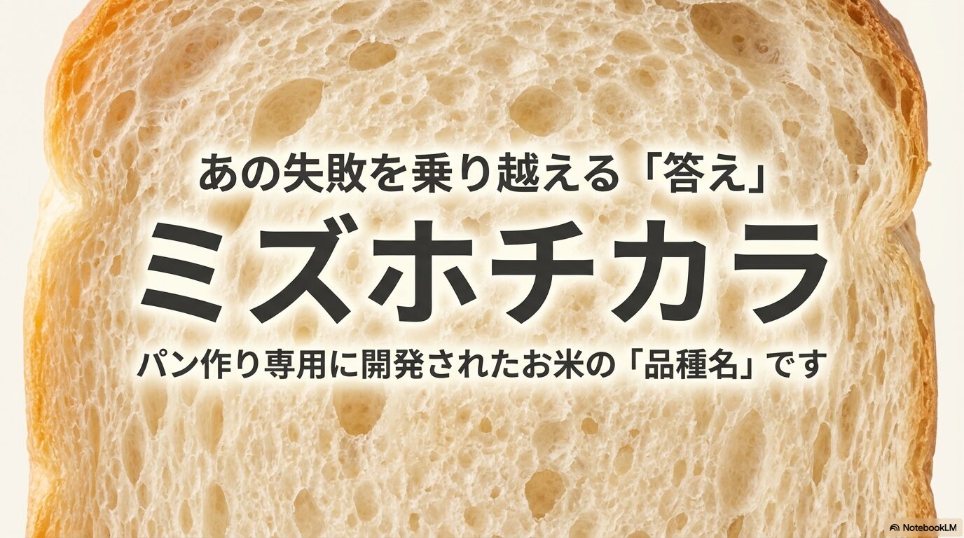 米粉パン作り成功の鍵となるお米の品種名「ミズホチカラ」